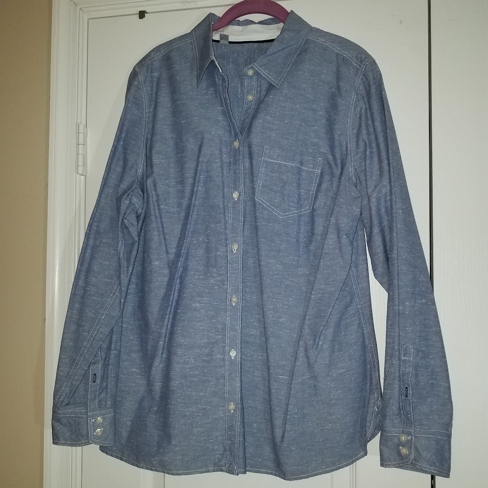🌞 LINEN LOOK DENIM SHIRT